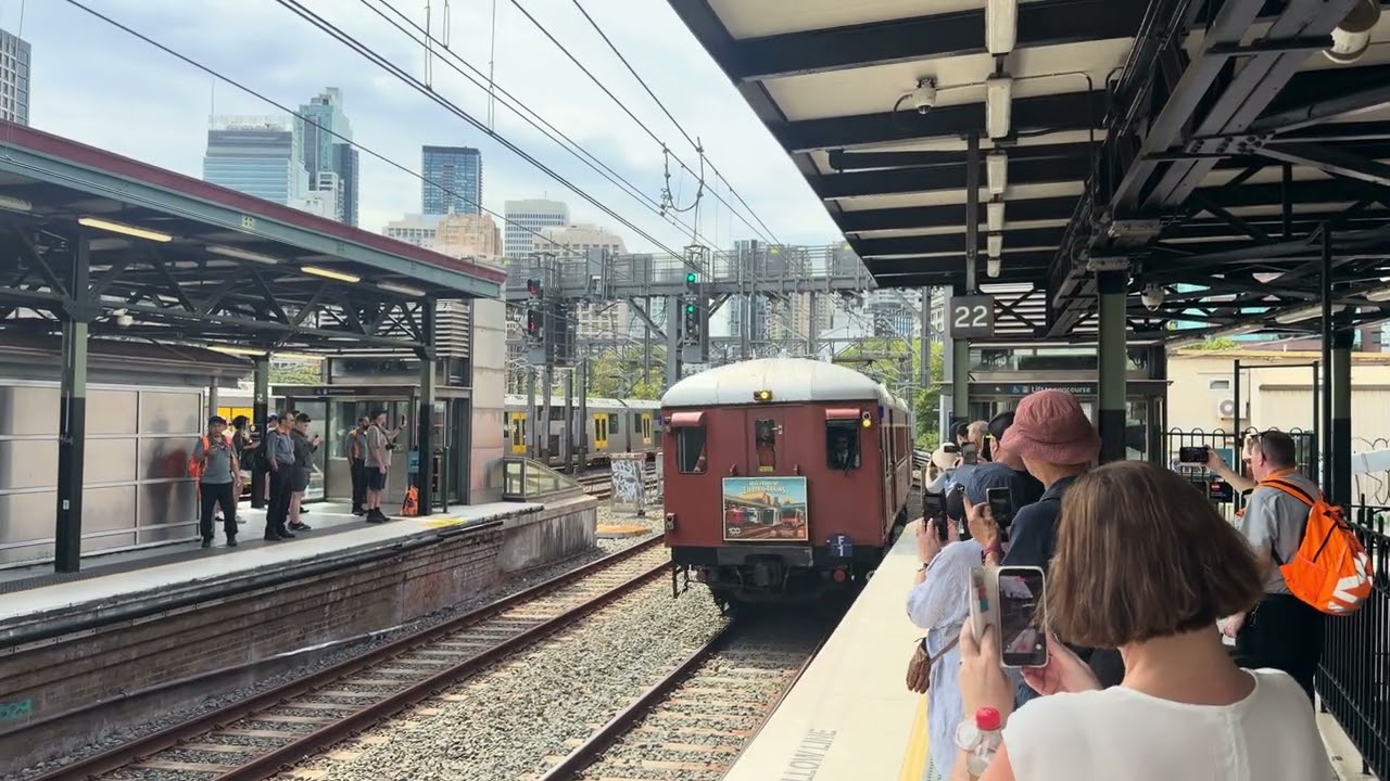 Historic Electric Traction Society (THNSW Charter) Set F1 arriving at Central Platform 22
