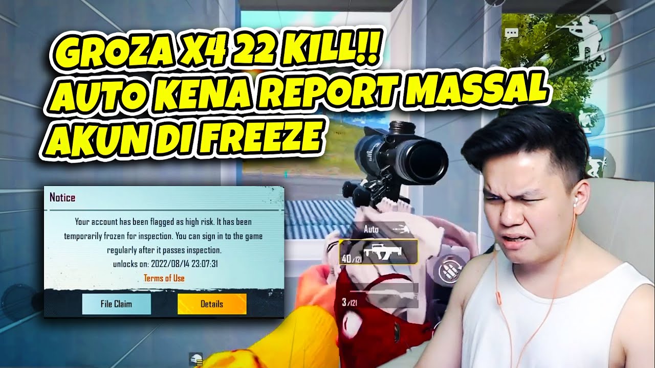 GROZA X4 22 Kill Top Server Asia Kena Report Massal, Akun Freeze Sehari | PUBG Mobile