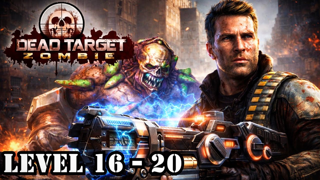 Dead Target 3D Gameplay Walkthrough🧟‍♂️ | Level 16 to 20 Complete💀🔥 Intense Zombie Battle! 🧟‍♂️
