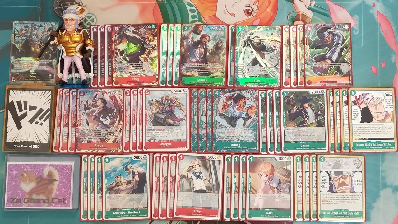 Красно-зеленая колода Дон Крига из OP17! Разбор колоды One Piece TCG: Za Grand Cat против Big Bus...