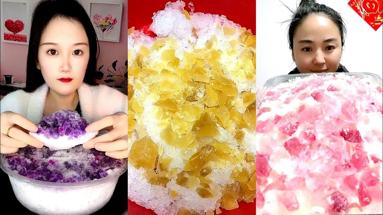 ASMR WHITE ICE EATING. ICE EATING