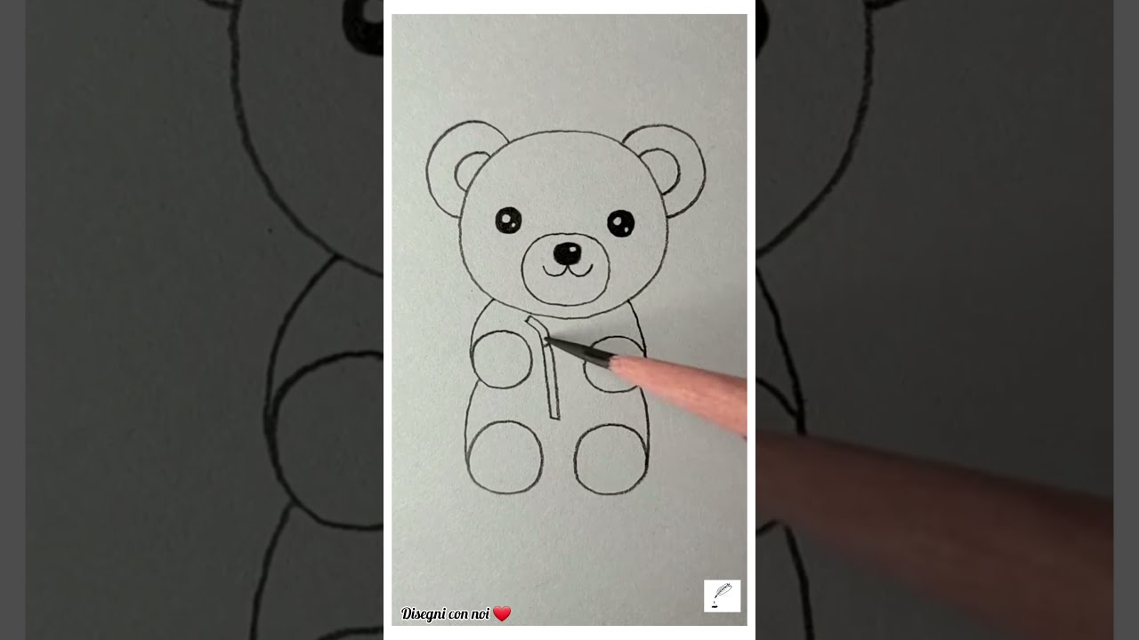 come disegnare un peluche , un orsetto #peluche #disegnifacili #Disney #easy #facilmente #wow #teddy