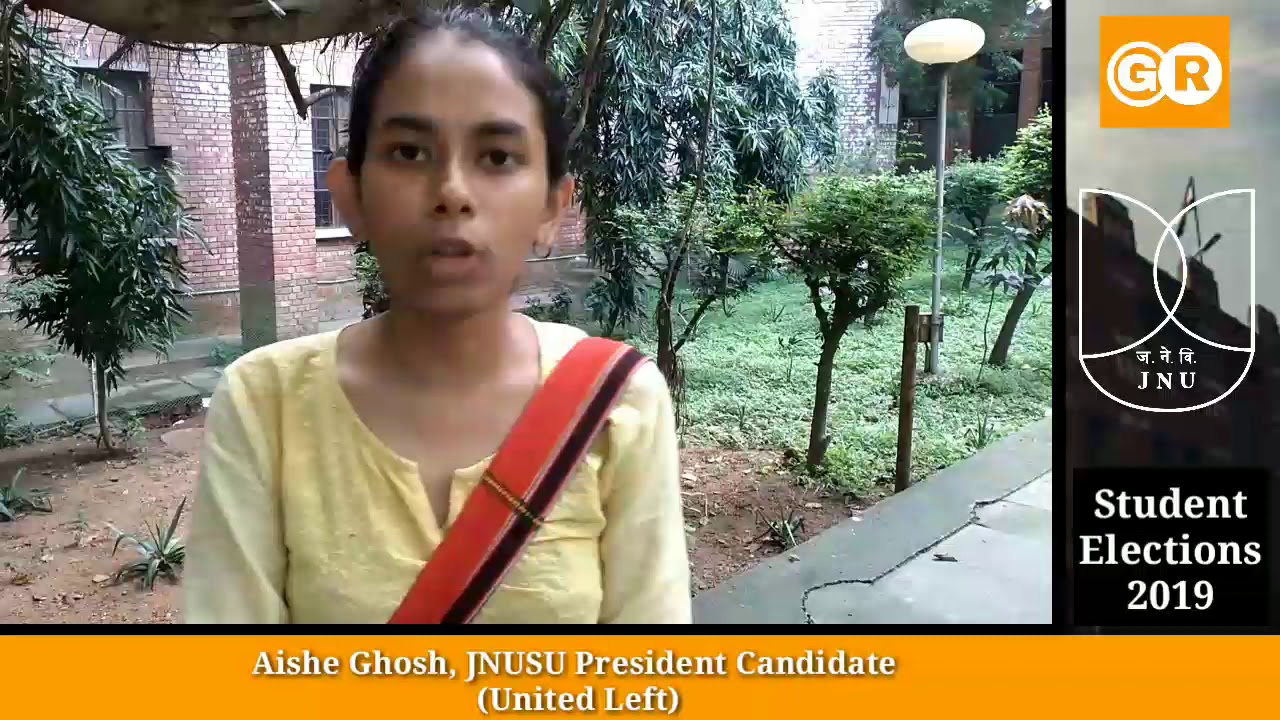 JNUSU Election 2019 | SFI Aishe Ghosh | United Left Panel Presidential Candidate | GroundReport.in