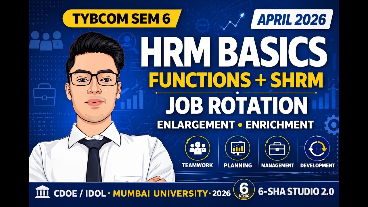 CDOE TYBCOM Sem 6 Commerce 6 Lecture 1 | Mumbai University
