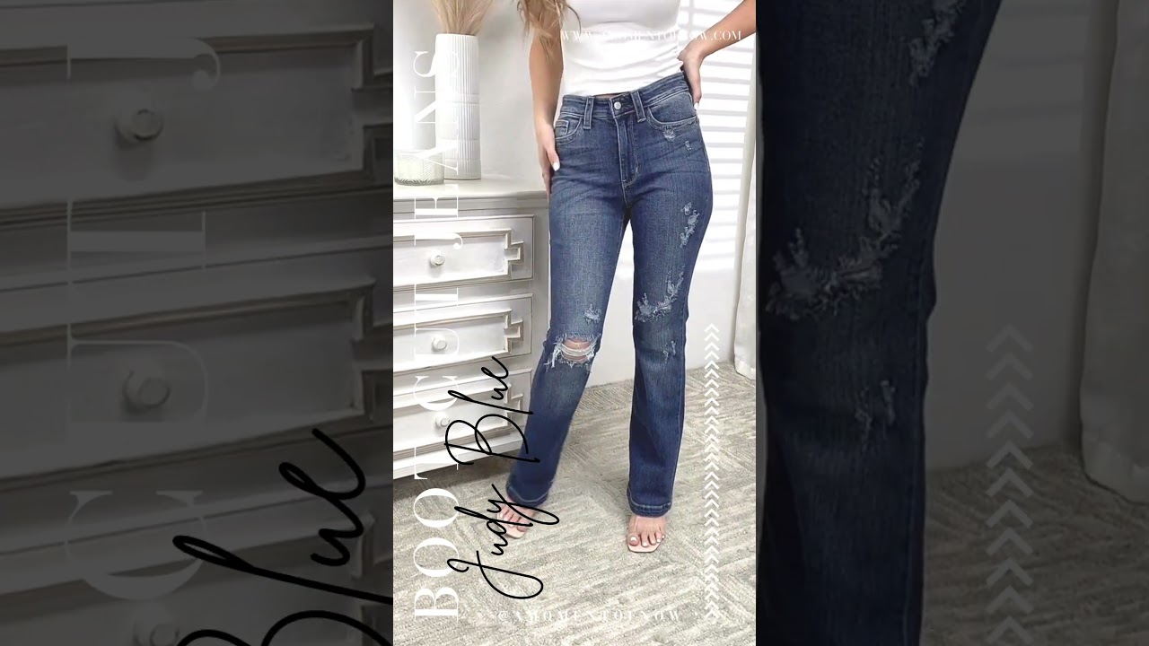 ✨  Judy Blue Hand Sand Boot Cut Jeans #stylegoals #stylencomfort  #jeans #judybluejeans