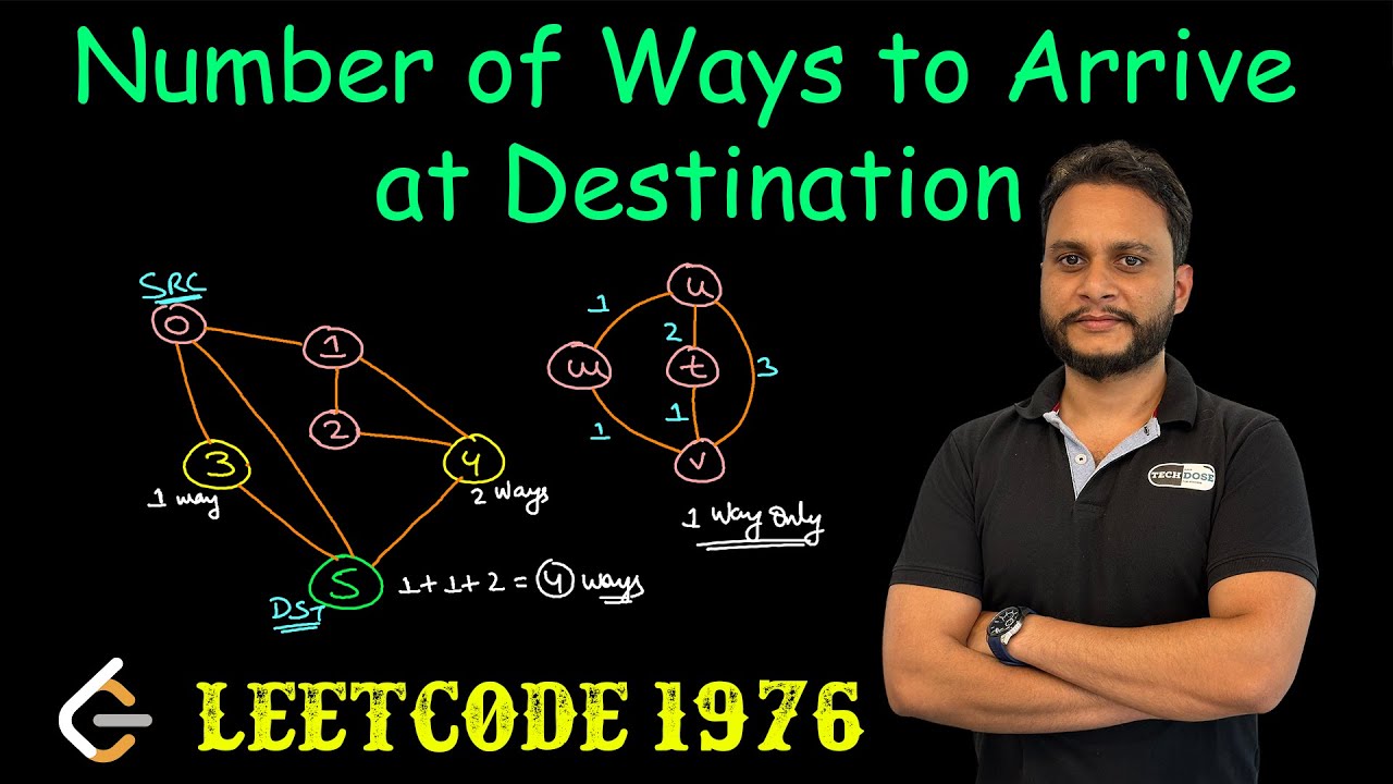 Number of Ways to Arrive at Destination | Leetcode 1976