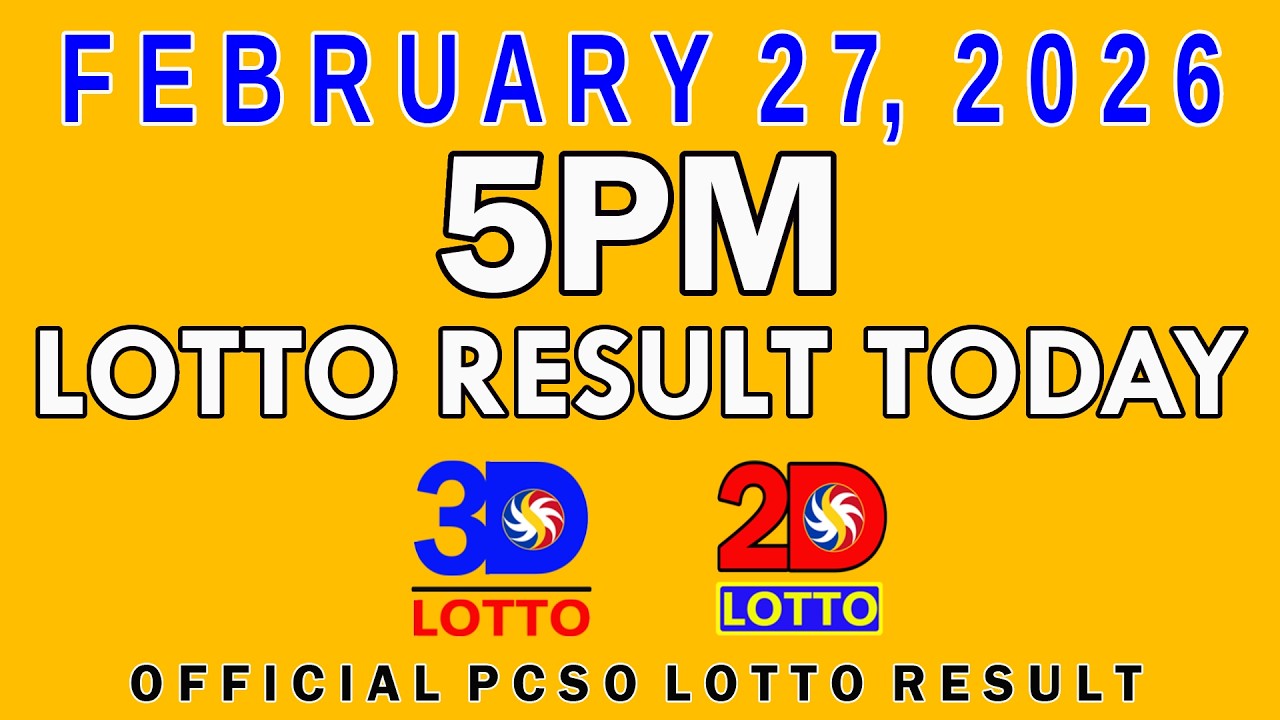 5pm Lotto Result Today Swertres Ez2 PCSO February 27 2026