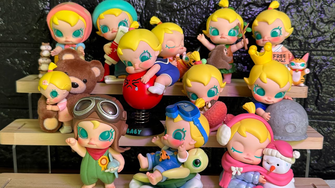 👶 Pop Mart Baby Molly: My Huggable Discovery, FULL SET blind box Unboxing! #POPMART #unboxing