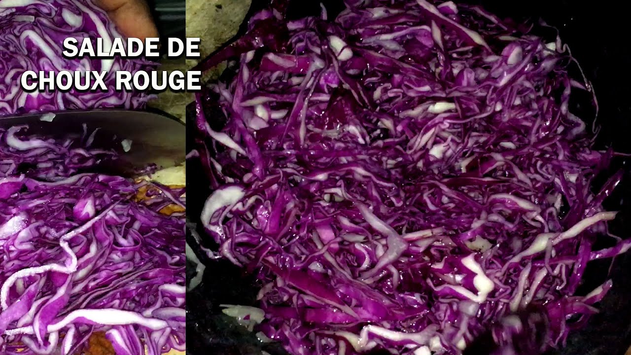 Salade de choux rouge la recette réunionnaise.