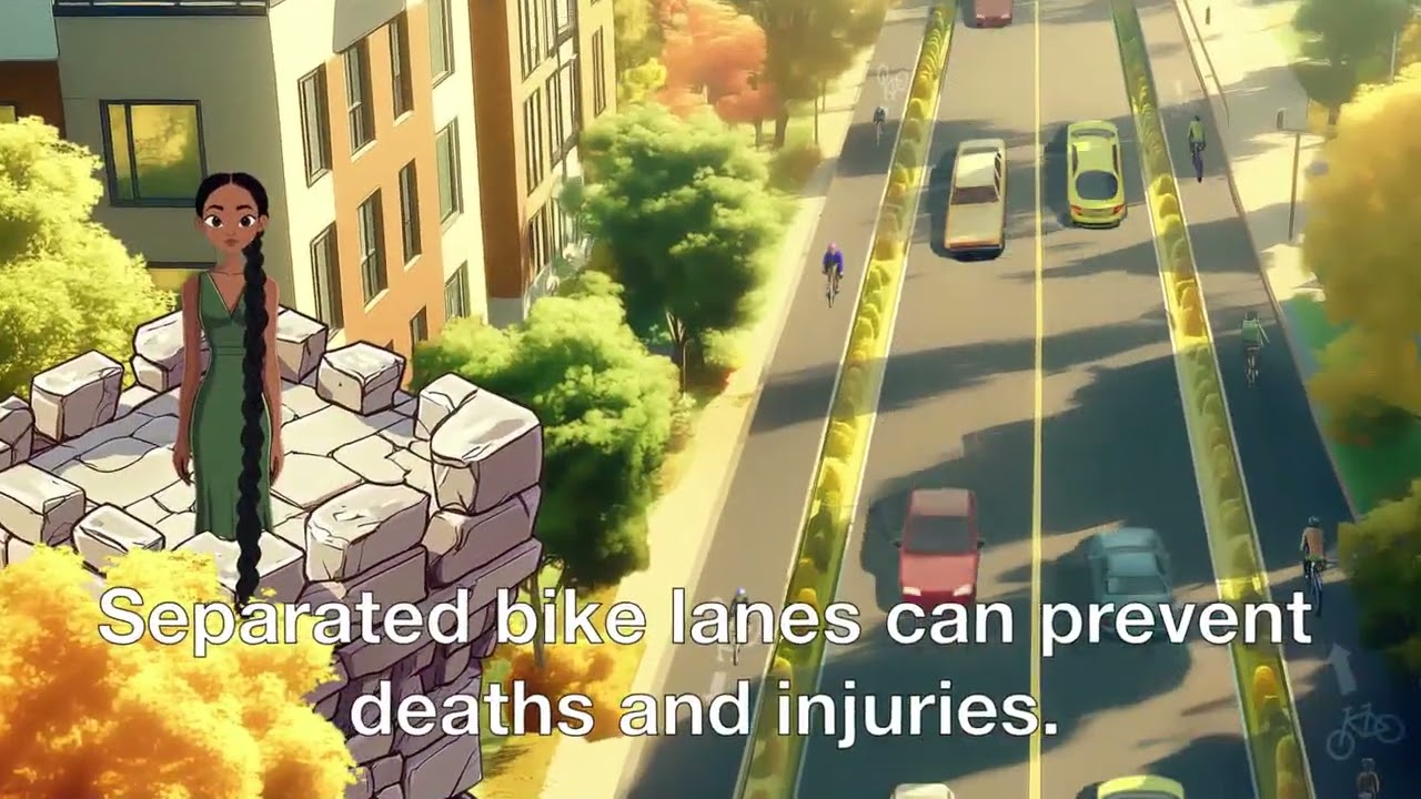 Separated bike lanes (en) - Canadian Youth Road Safety Week