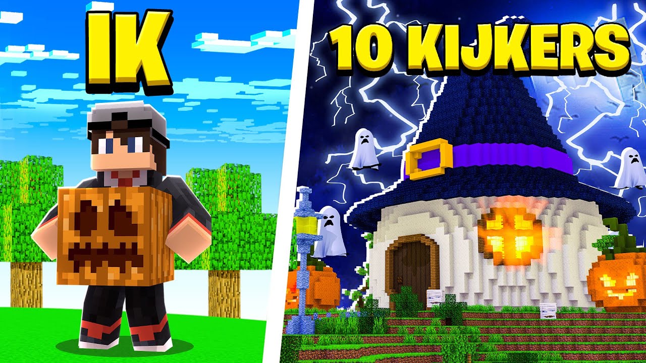 10 Kijkers Bouwde Bizarre Halloween Map In 1 Uur!😱