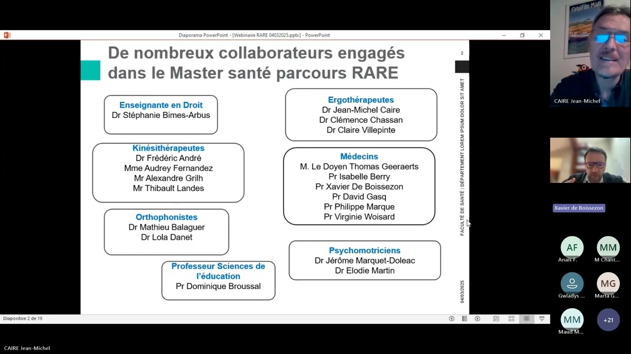 Webinaire Master Santé RARE Toulouse