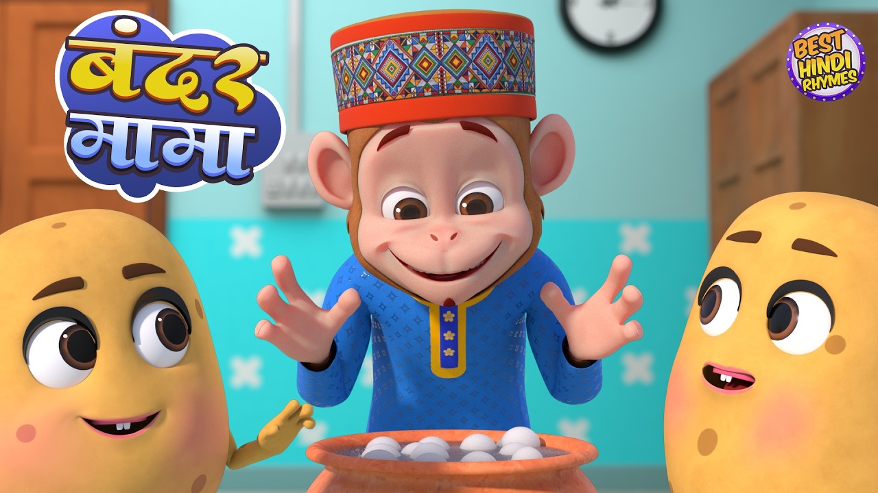 बंदर मामा और 18 मिनट नॉन-स्टॉप रोमांचक राइम्स | Hindi Rhymes For Kids | Tu Tuk Rhymes