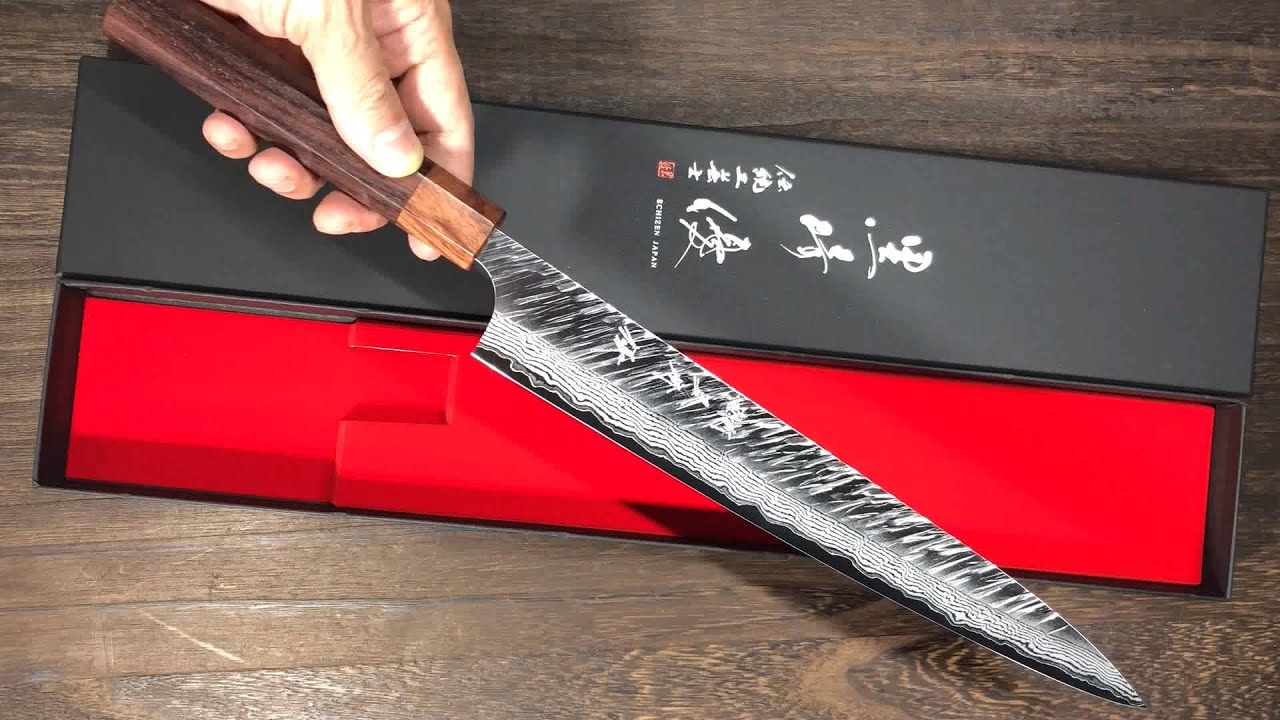 Yu Kurosaki VG10 Damascus FUJIN Slicer(Sujihiki) 270mm with Brown-Ring Octagonal Handle
