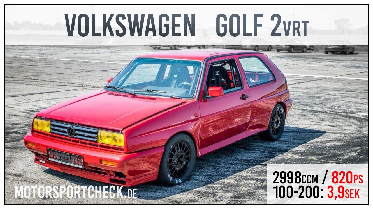 VW Golf 2 Rallye VR6 Turbo 4 Motion GT42 820 PS 0-100 100-200 by Motorsportcheck
