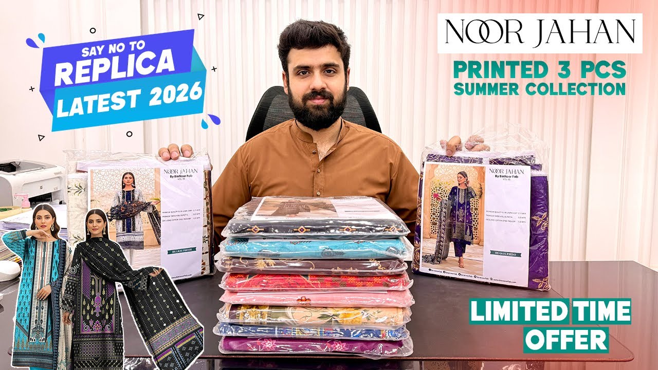 Noor Jahan by BinNoor Fab Vol-35 | Printed Summer Collection 3pcs 
