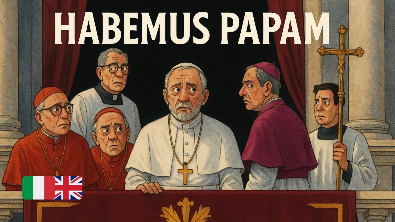 Learn Italian with a Story Inspired by Habemus Papam (A2–B1)  Italian-English Text