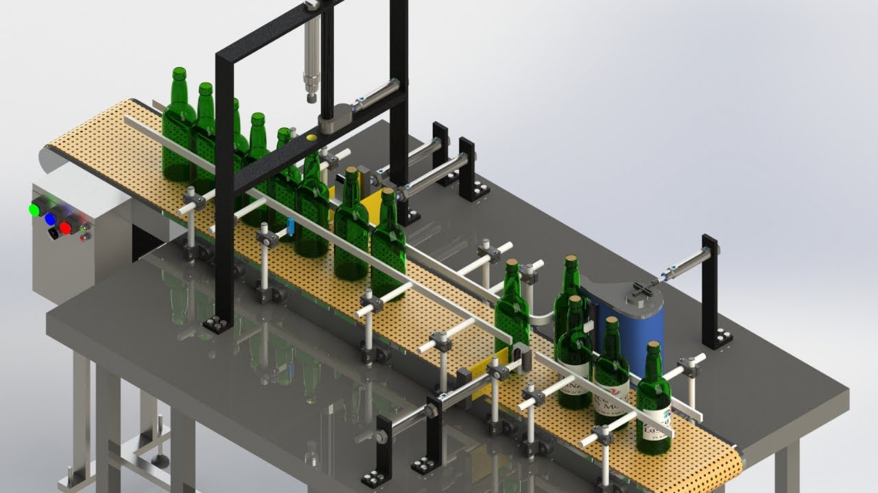 APEYE: Prototipo de maquinaria automática / SolidWorks