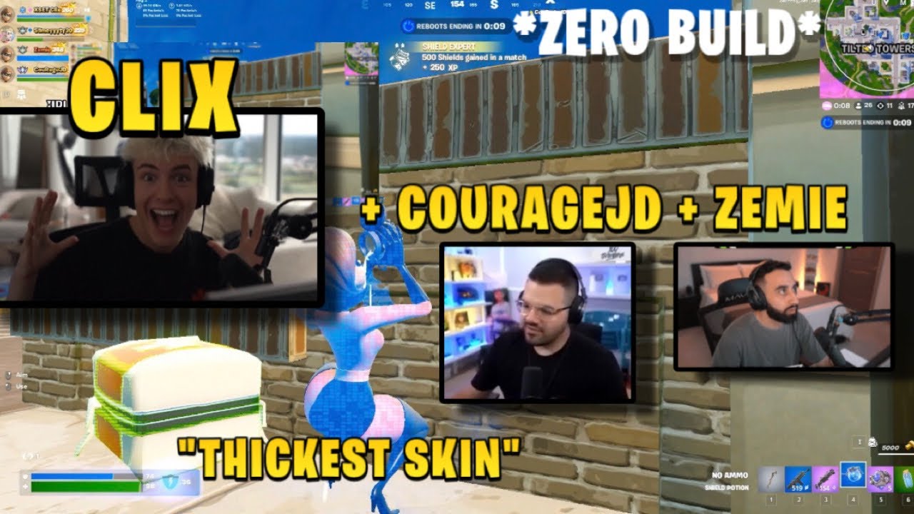 How Clix, CourageJD, and Zemie DOMINATED Squad   RELOAD *Zero Build*