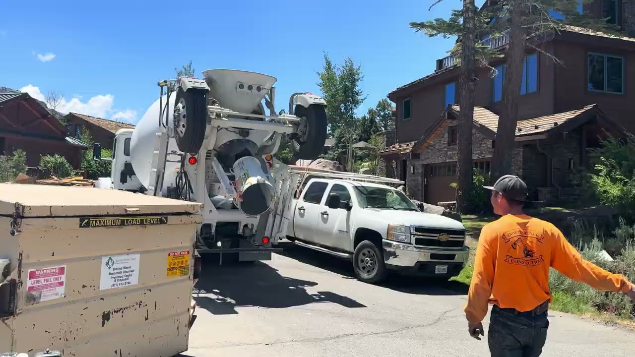 It’s concrete day on the mountain.