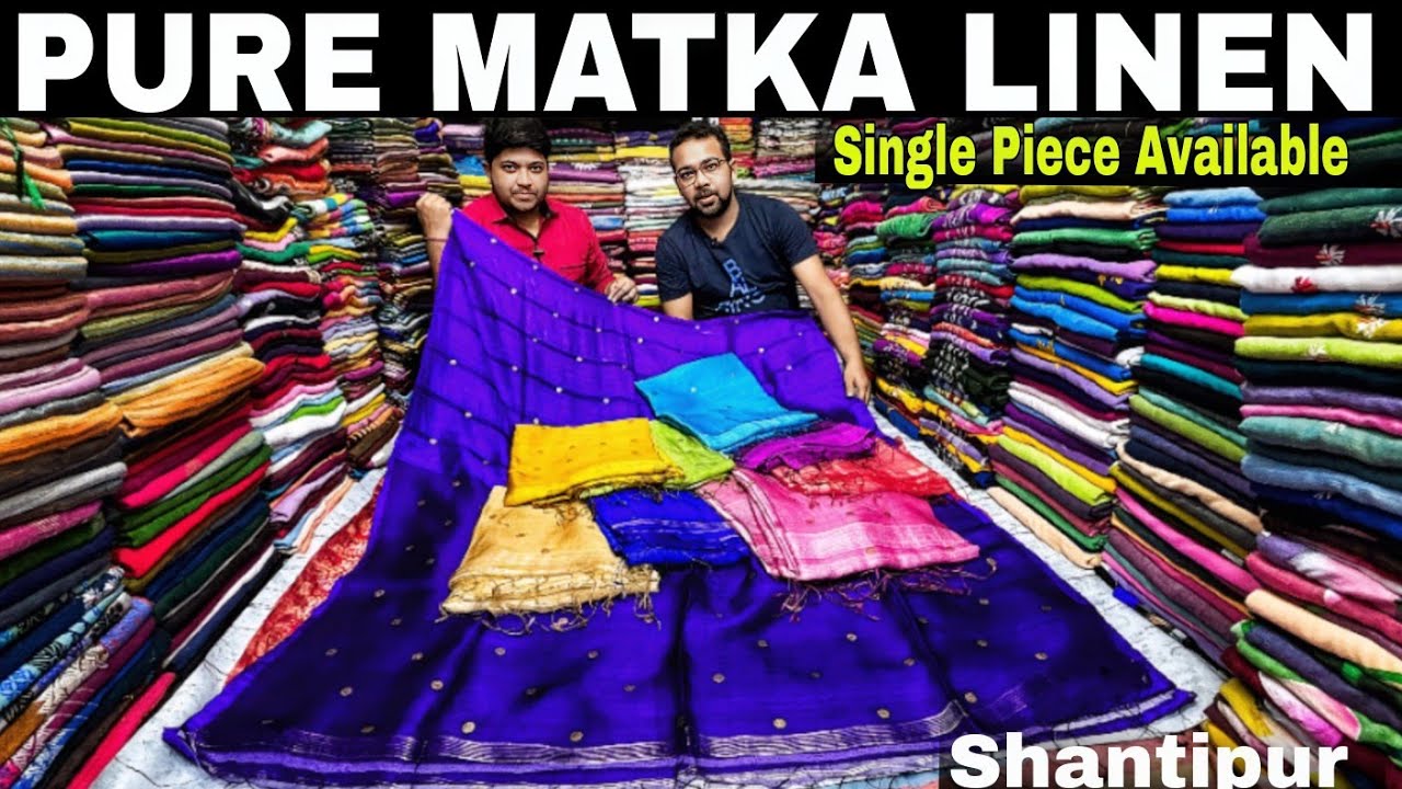 100% Pure Matka Silk Mark Certified / Pure Muslin With Gujrati Stich / Tissue Linen / Mul Cotton