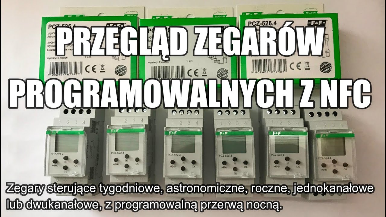 Przegląd programowalnych zegarów F&F - aplikacja i jak programować przez NFC