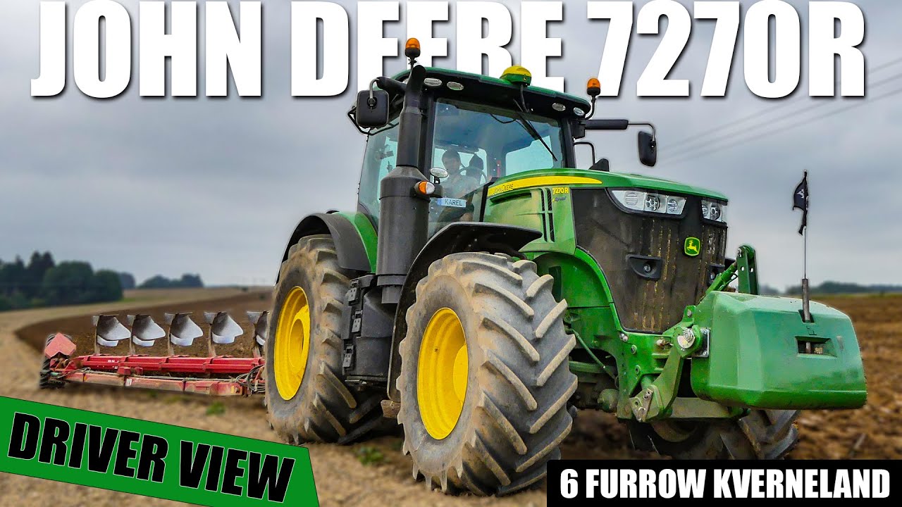 John Deere 7270R + 6 furrow Kverneland  / Ploughing | GoPro