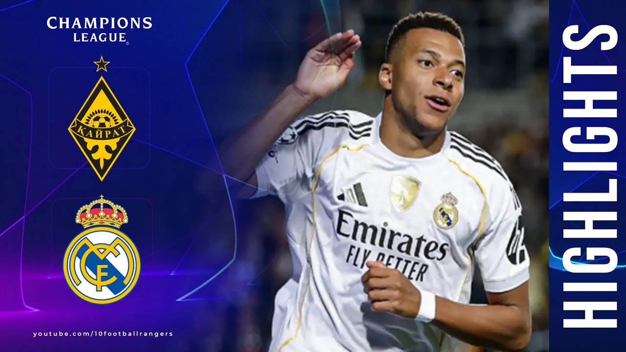 UCL 0-5 HIGHLIGHT FC KAIRAT VS REAL MADRID CF |  UCL 2025 ALMATY CENTRAL STD FANSCAM KAZAKHSTAN
