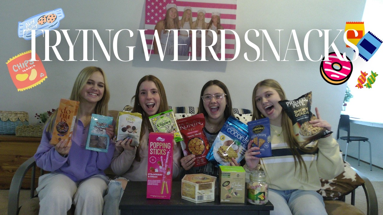 TASTE TESTING THE WEIRDEST SNACKS 🍕🍩🍪🍭🍴