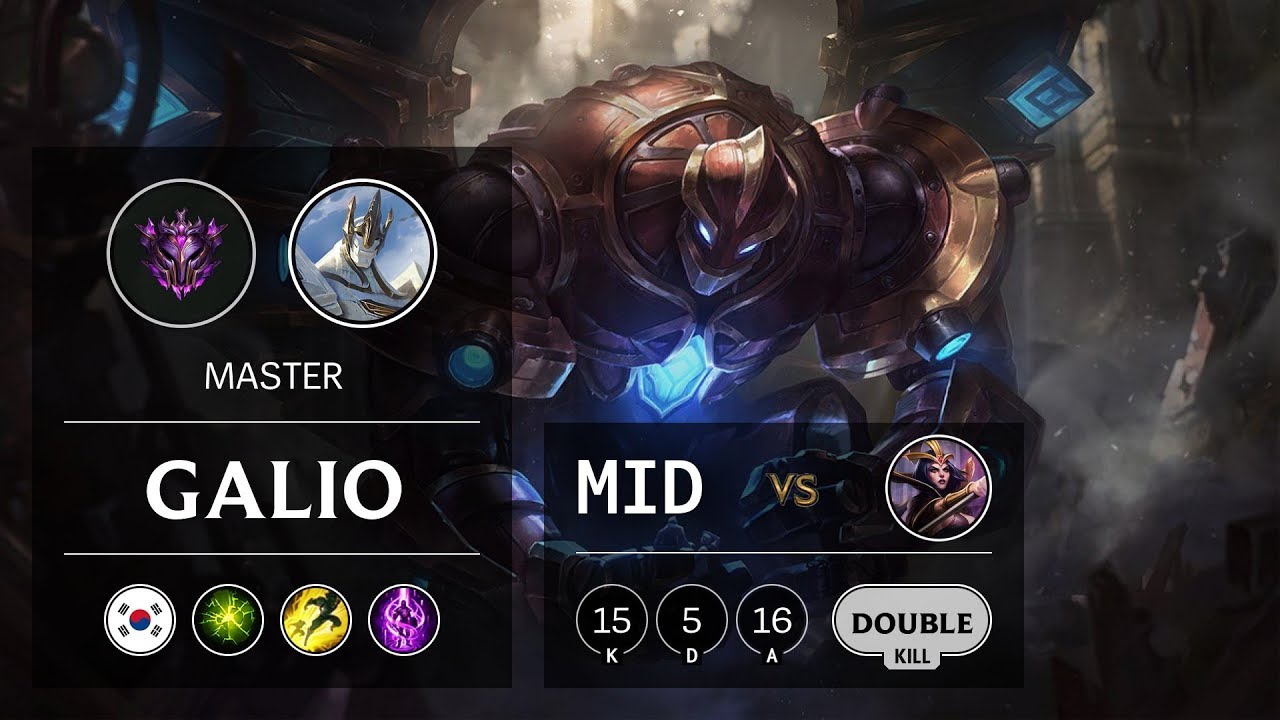 Galio Mid vs LeBlanc - KR Master Patch 10.1