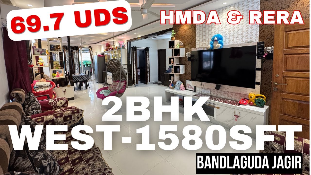 Resale 2BHK Flat for Sale in Bandlaguda jagir|Gated Community|1580sft |Hyderabad|Keyxo Properties.!