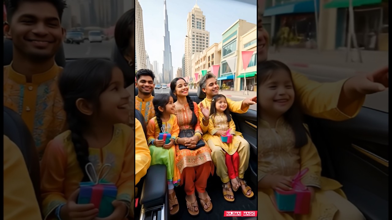 &lrm;🥰😱Eid Family Shopping Story in Dubai ✨🚗BMW Ride 🏙️ | Burj Khalifa View 🌆❤️#youtubeshorts