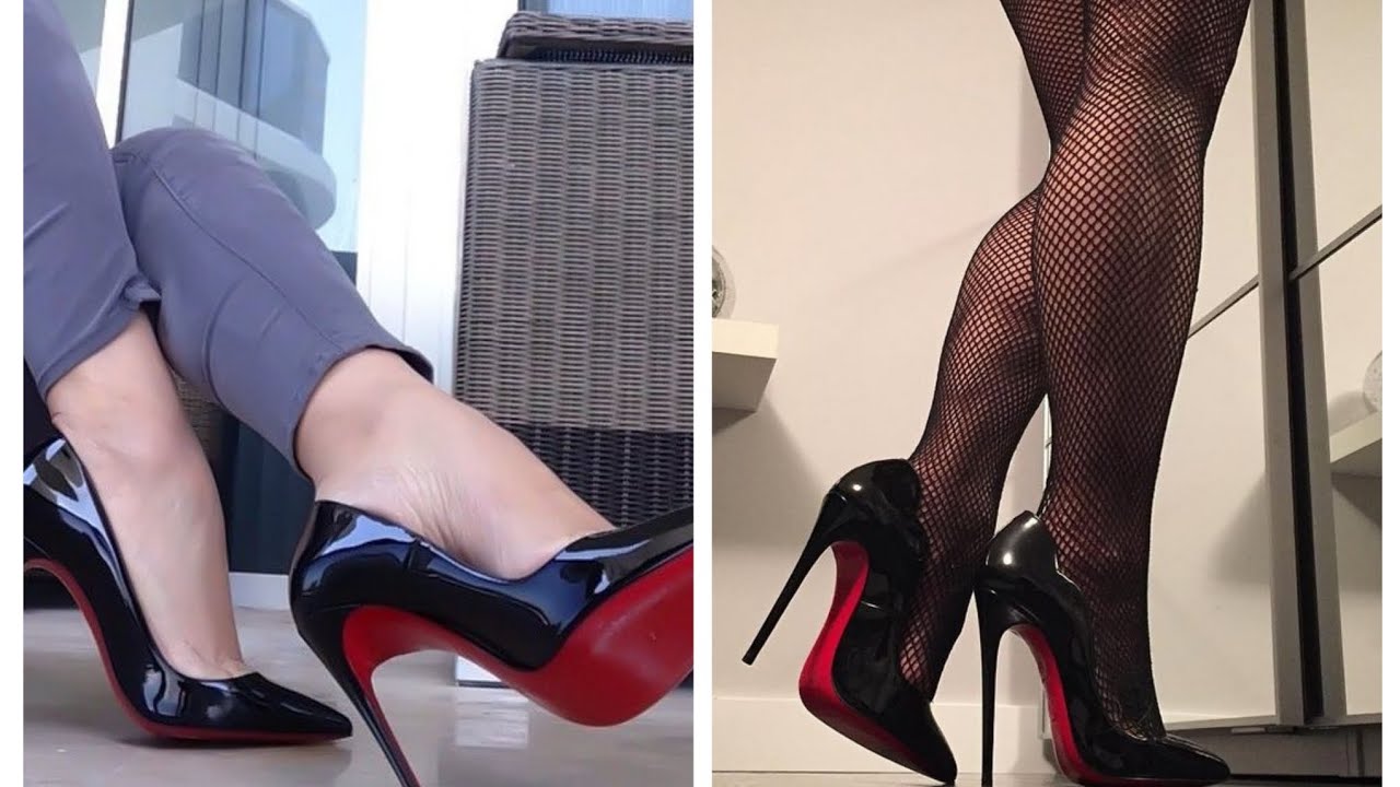 New outlooks of Red Bottom high heel pumps#patentpumps#blackpatentpumps