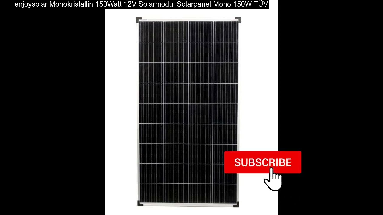 enjoysolar Monokristallin 150Watt 12V Solarmodul Solarpanel Mono 150W T&Uuml;V