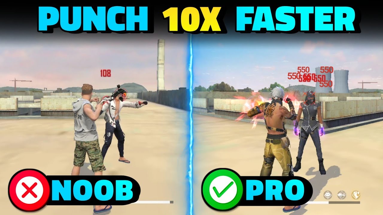 PUNCH 10X FASTER IN FREEFIRE | TOP 5 FREE FIRE TIPS AND TRICKS - GARENA FREE FIRE