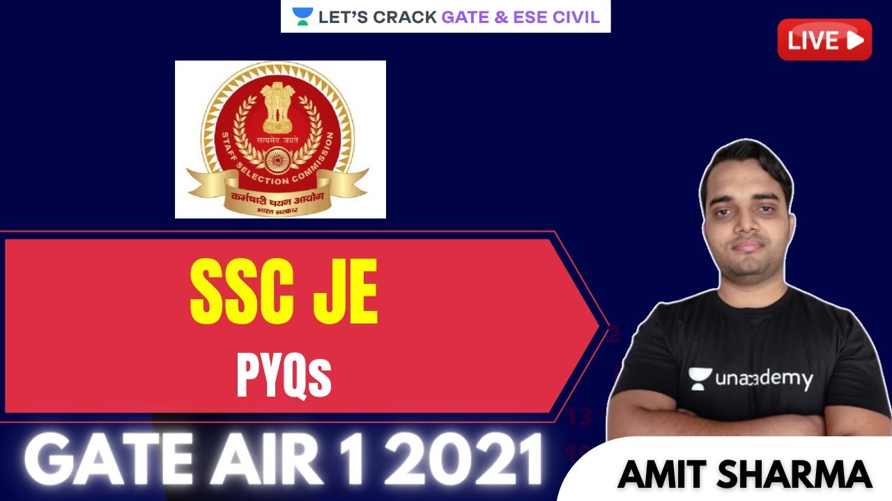 SSC JE PYQs | AMIT SHARMA | GATE AIR 1 2021