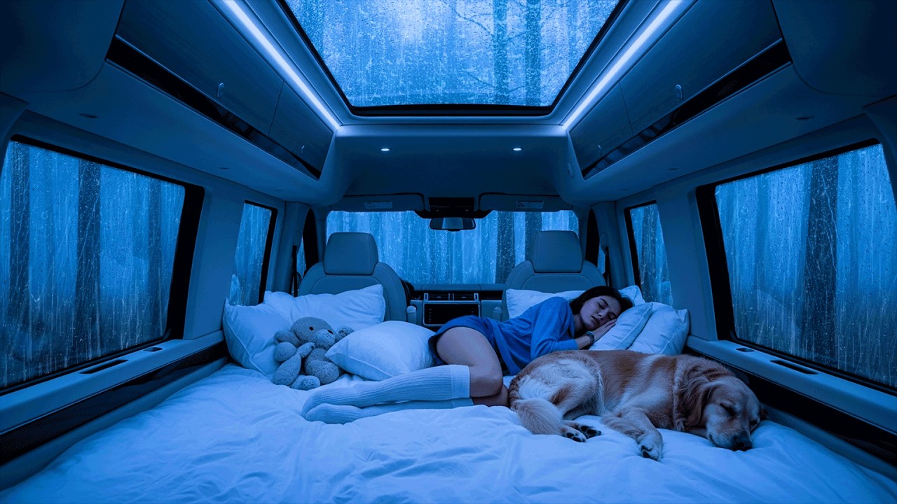 Som de Chuva e Trovoadas no Carro para Relaxar e Dormir Profundamente 💤