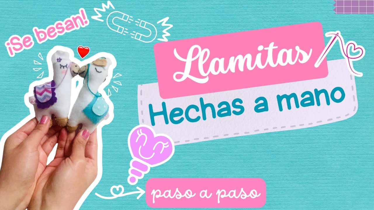 ¡Se besan! 😍 Hice estas llamitas en fieltro con un toque mágico | Paso a paso completo Y FÁCIL