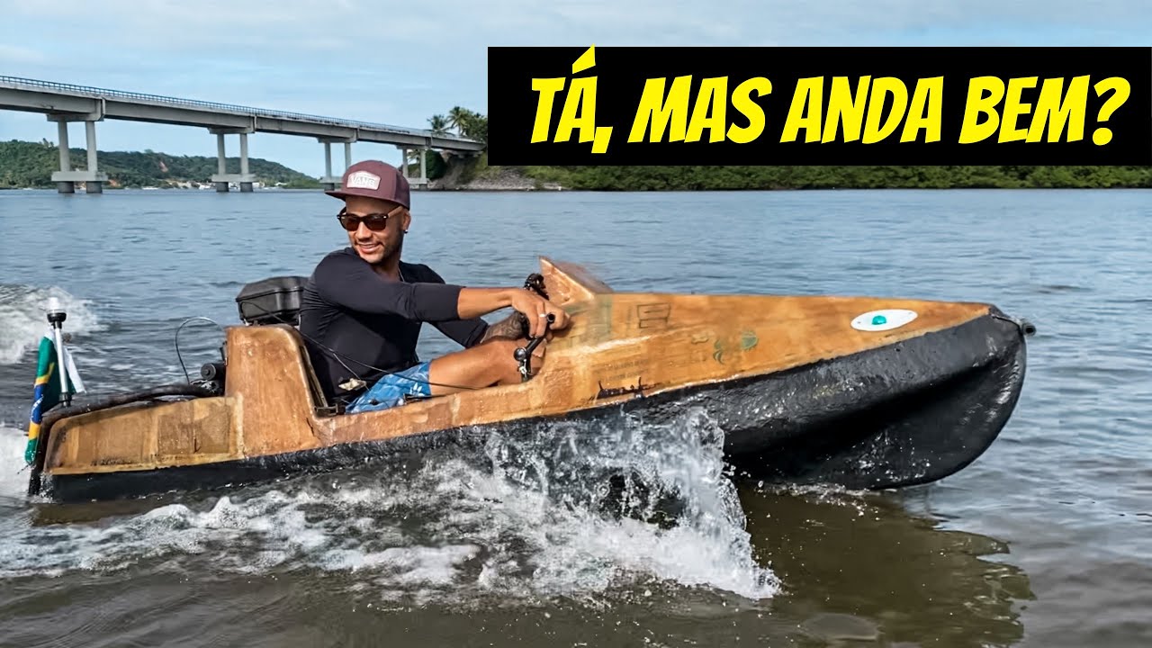Caiaque caseiro mais r&aacute;pido do mundo! #caiaquetunado