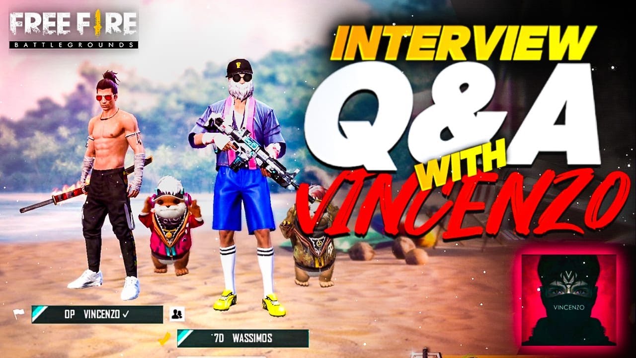 INTERVIEW WITH VINCENZO FREE FIRE QUESTIONS AND ANSWERS (ENGLISH) #1