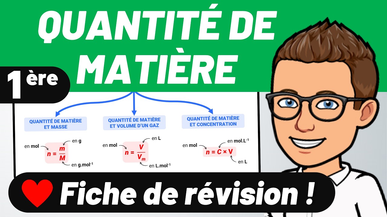 Calculer une QUANTITÉ DE MATIÈRE 💚 Formules | 1ère spé | Chimie