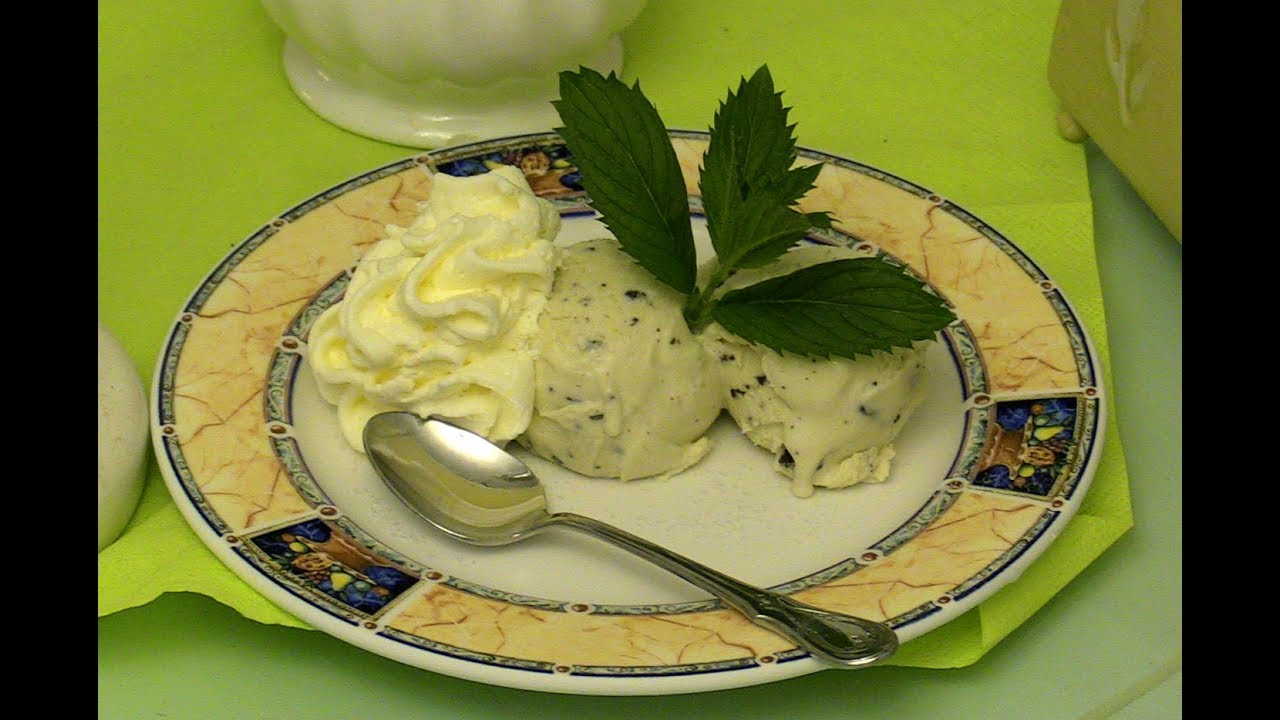 Minze Milcheis. Schritt f&uuml;r Schritt mit Rezept.