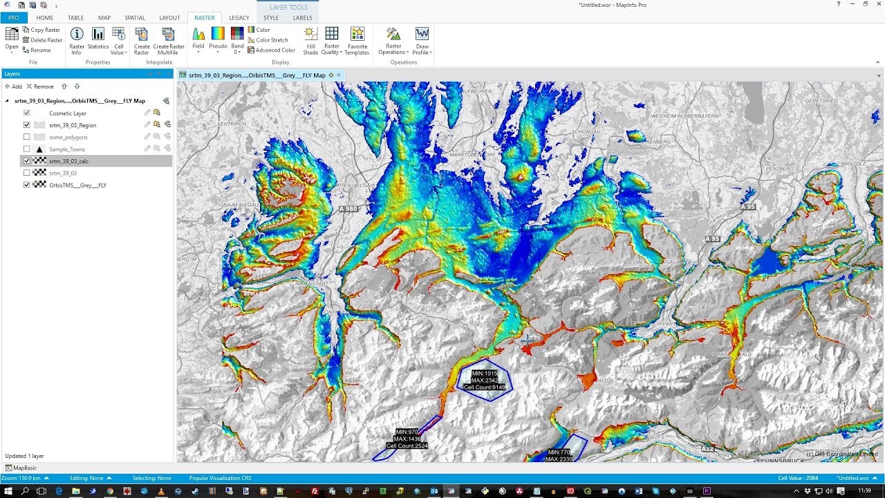 MapInfo Raster Calculator