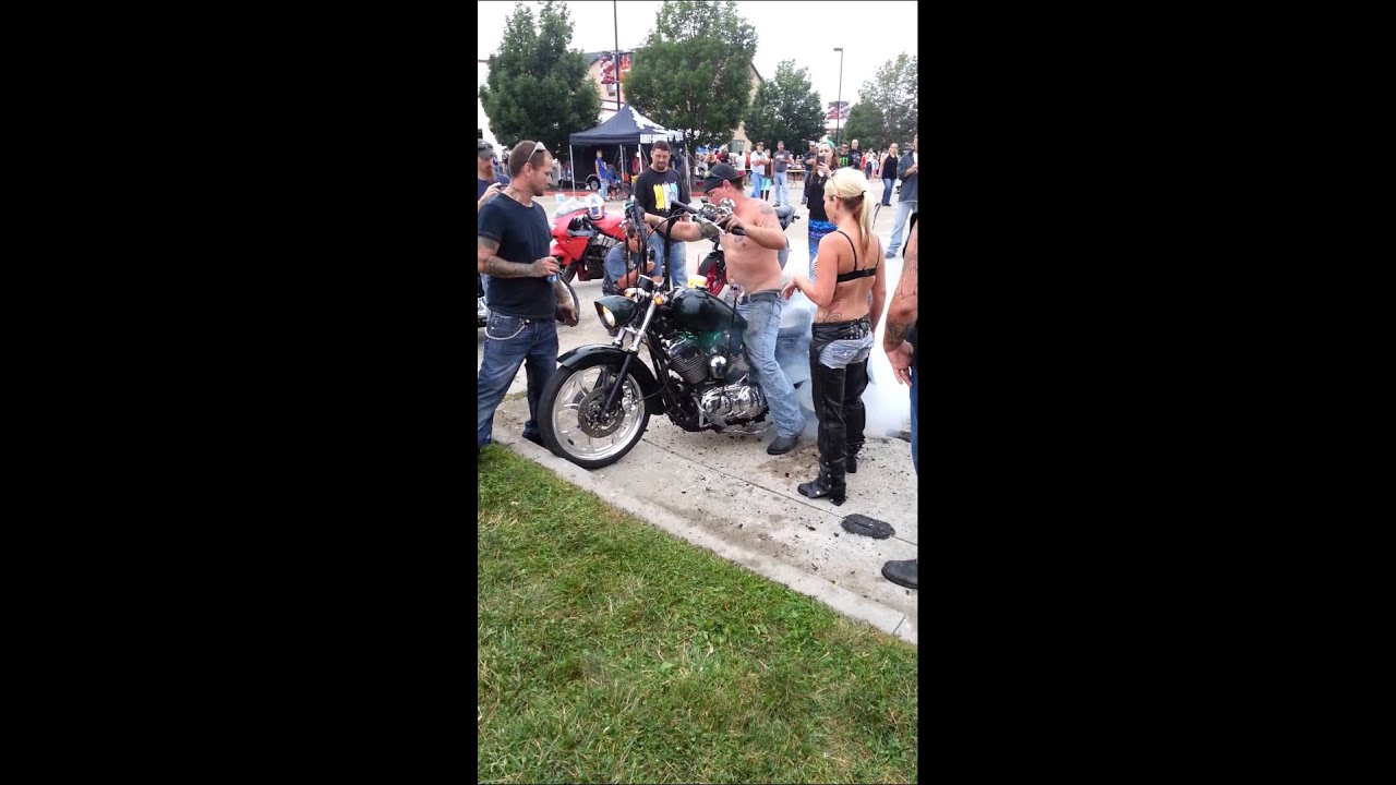 harley burnout goes wrong