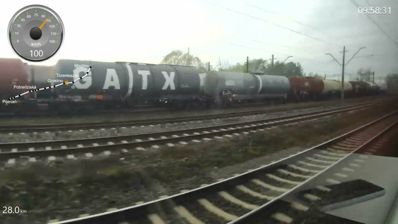 MOGILNO-GNIEZNO-POZNAŃ - z okna Pesa Elf