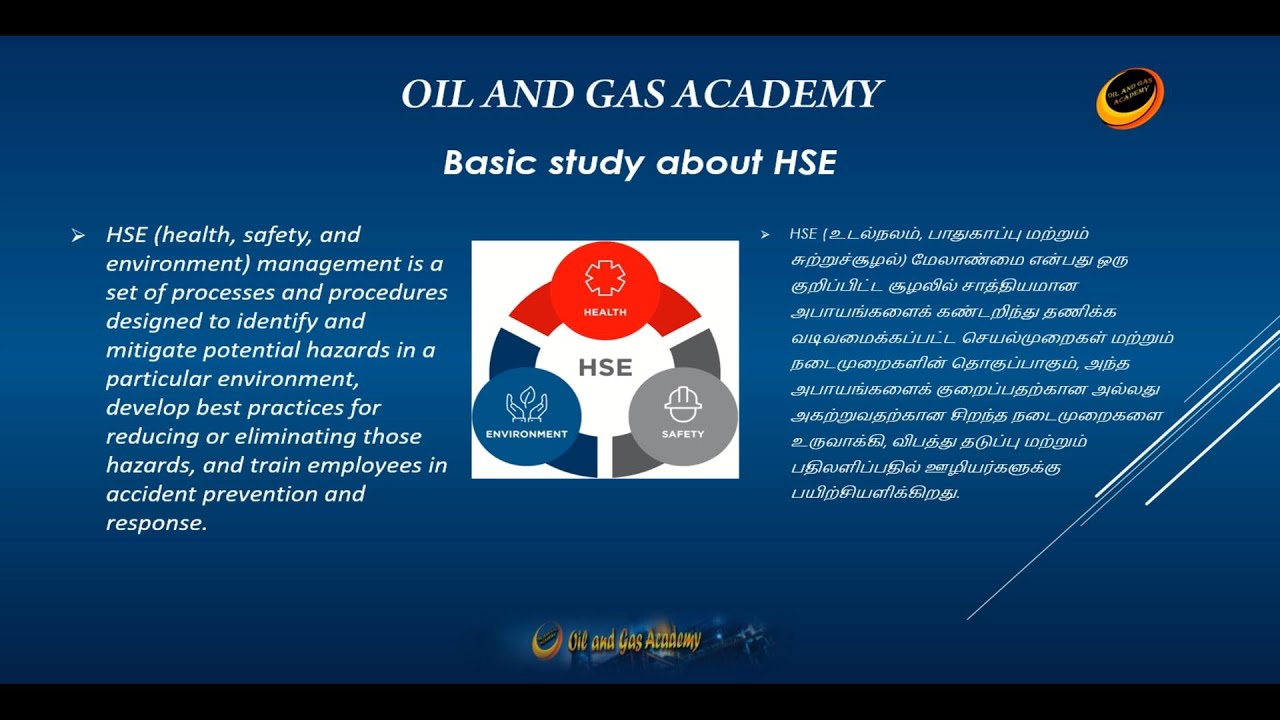 Basic HSE and Departments in Oil and Gas field