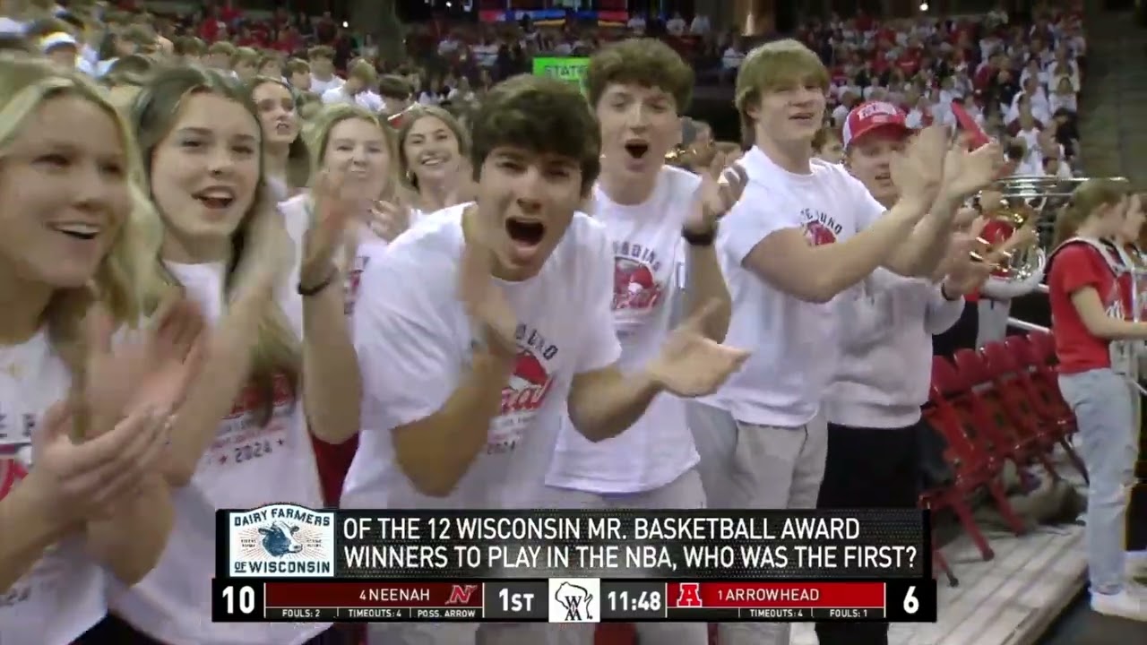 2024 WIAA Boys State Basketball Semifinal Division 1  Neenah vs Arrowhead