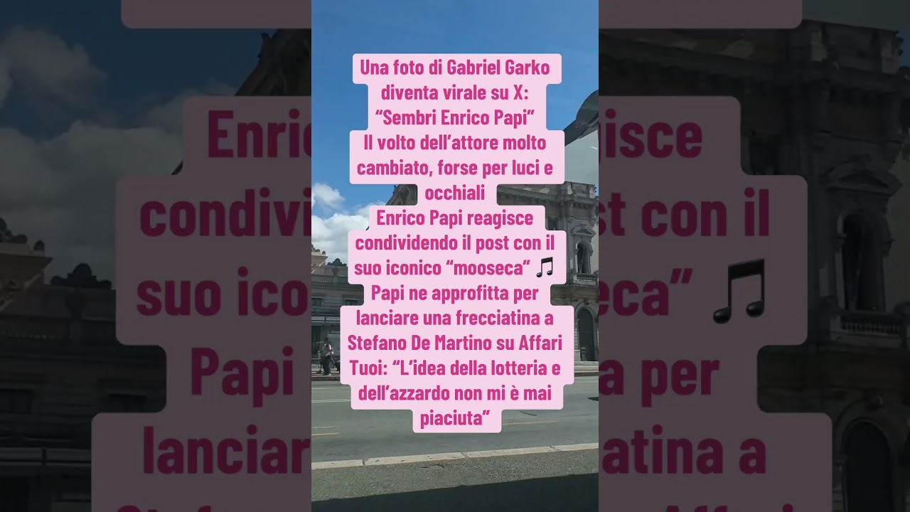 “Sembri Enrico Papi”: Gabriel Garko; e il web impazzisce