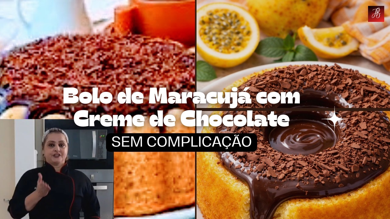 AO VIVO ** BOLO DE MARACUJÁ COM CREME DE CHOCOLATE  Bolo simples e fofinho para quem quer acertar