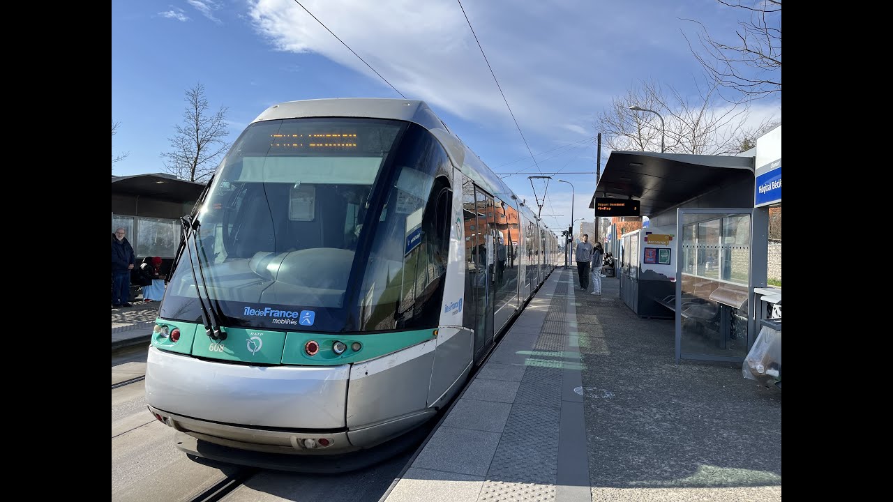 Tram T6 - Trajet entre Vauban et Hôpital Béclère en Translohr STE6 THR2